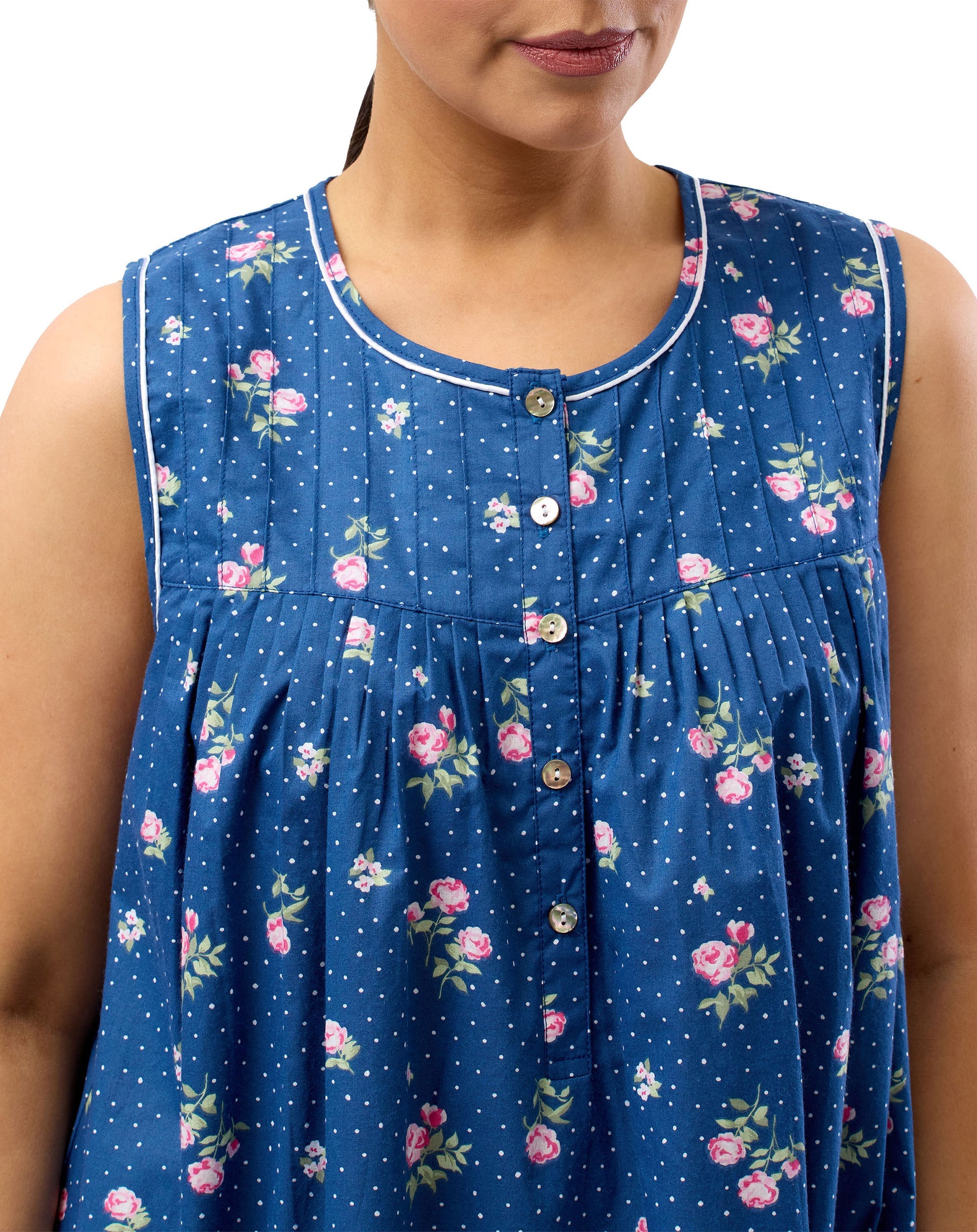 Floral Spot Sleeveless Nightie