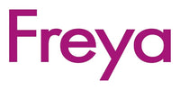 Purple 'Freya' logo on a white background