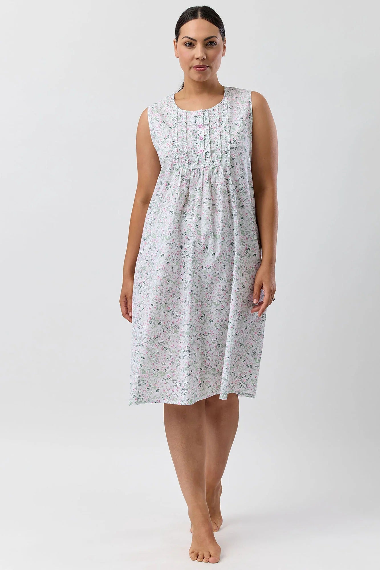 Pansies Sleeveless Nightie