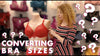 Woman checking bra tag
