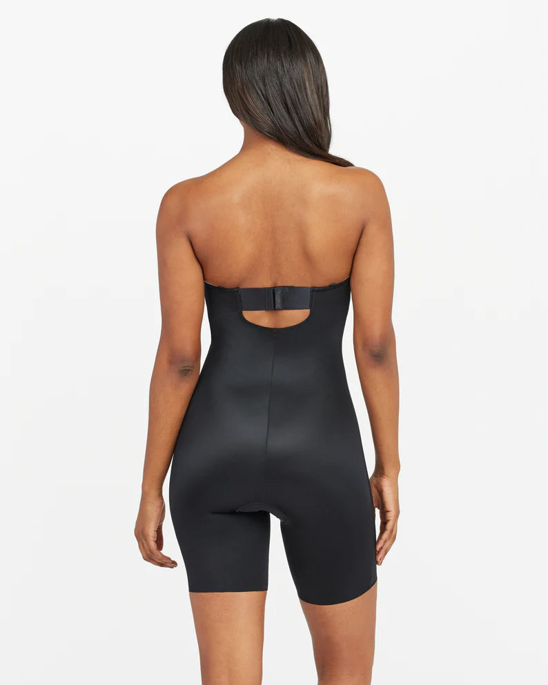 Strapless Cupped Mid-Thigh Bodysuit