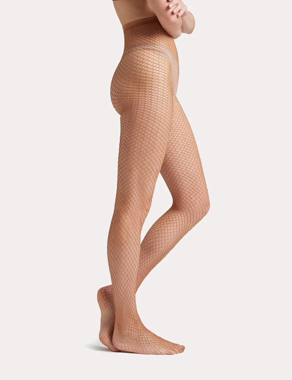 Gold sales fishnet leggings
