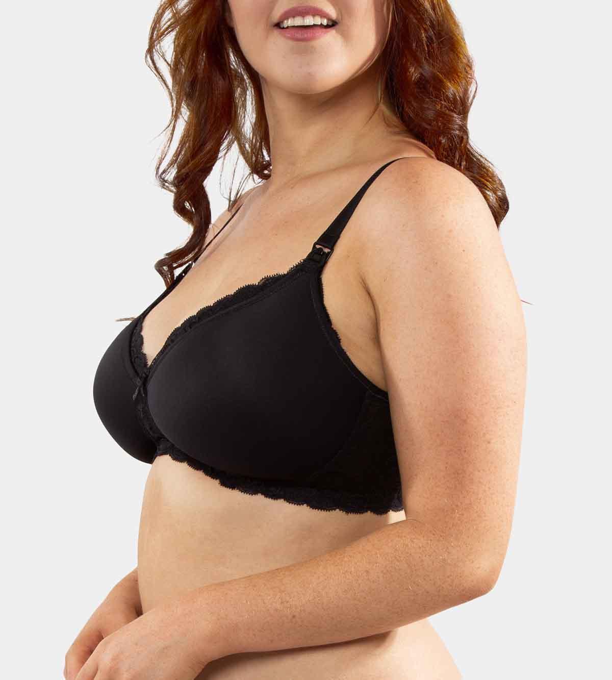 Gorgeous Mama Lace Wirefree Bra In black