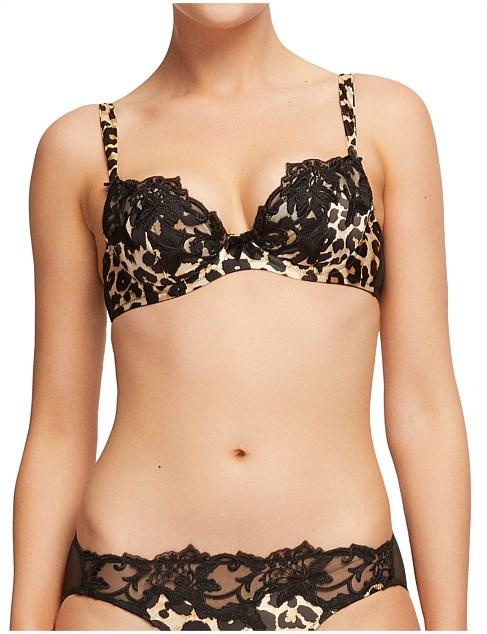 Dita Von Teese Millicent Plunge D59025 - Underwire Bra Animal Black / 10B  Available at Illusions Lingerie