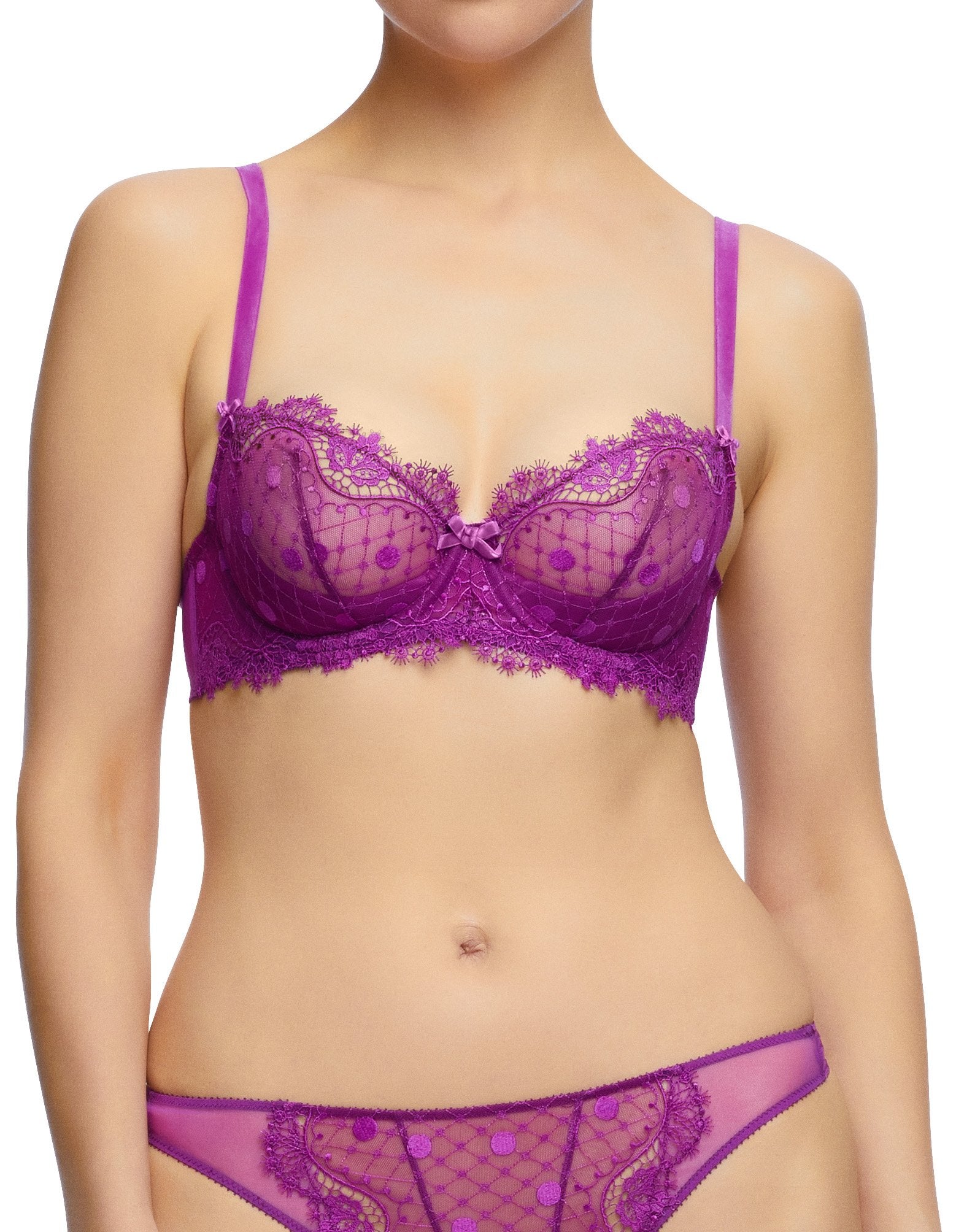 Dita Von Teese Vedette D59024 - Underwire Bra Shocking Violet / 10B  Available at Illusions Lingerie