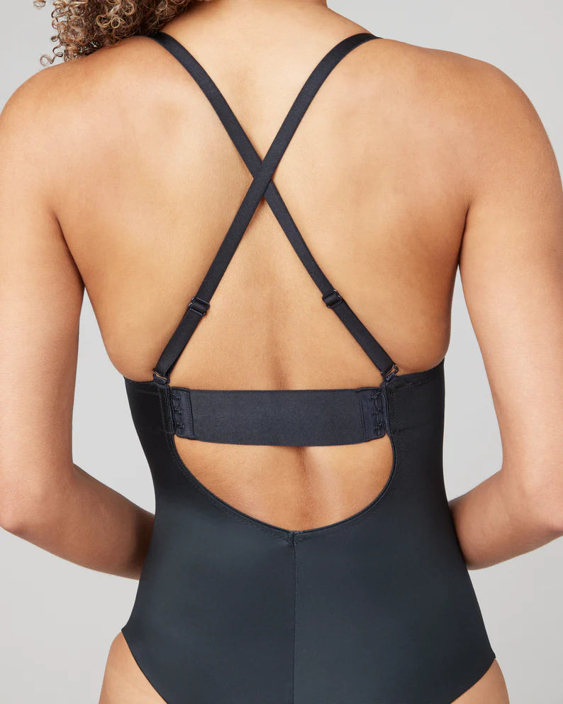 Plunge Low-Back Thong Bodysuit