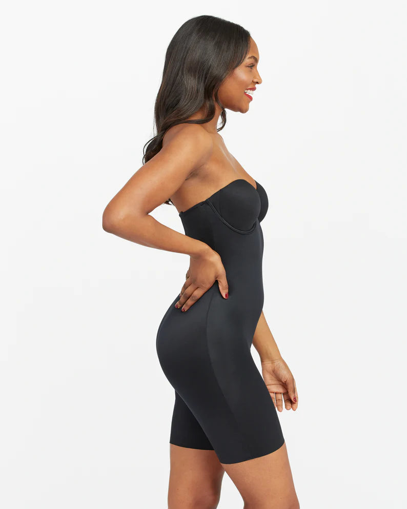 Strapless Cupped Mid-Thigh Bodysuit, Spanx