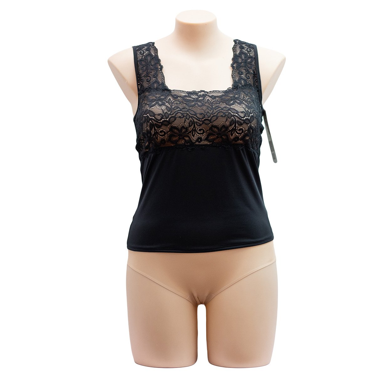 Essence Square Neck Camisole 678S - Singlets & Tanks Black / 10 / S  Available at Illusions Lingerie