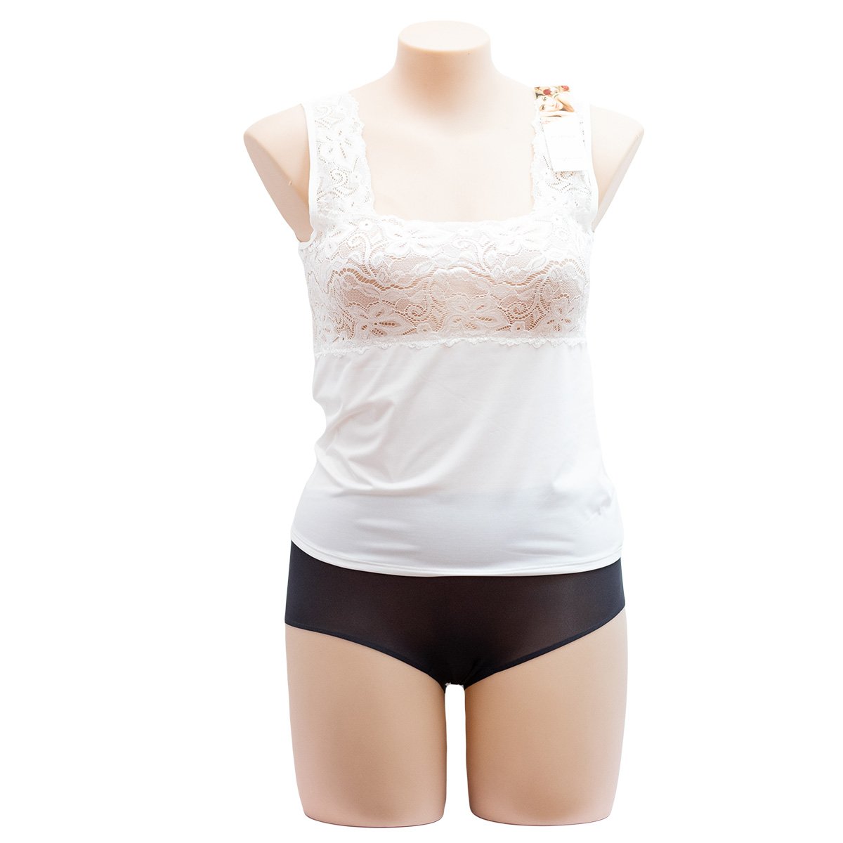 Essence Square Neck Camisole 678S - Singlets & Tanks Ivory / 10 / S  Available at Illusions Lingerie