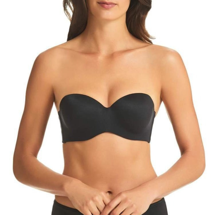Fine lines Bra 10B / Black Memory Strapless from Illusions Lingerie in Melbourne