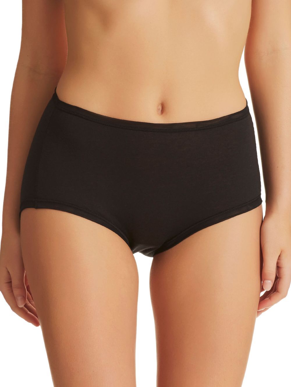 Kayser Pure Cotton Full Brief 13RFB34 - Briefs Black / 10 / S  Available at Illusions Lingerie