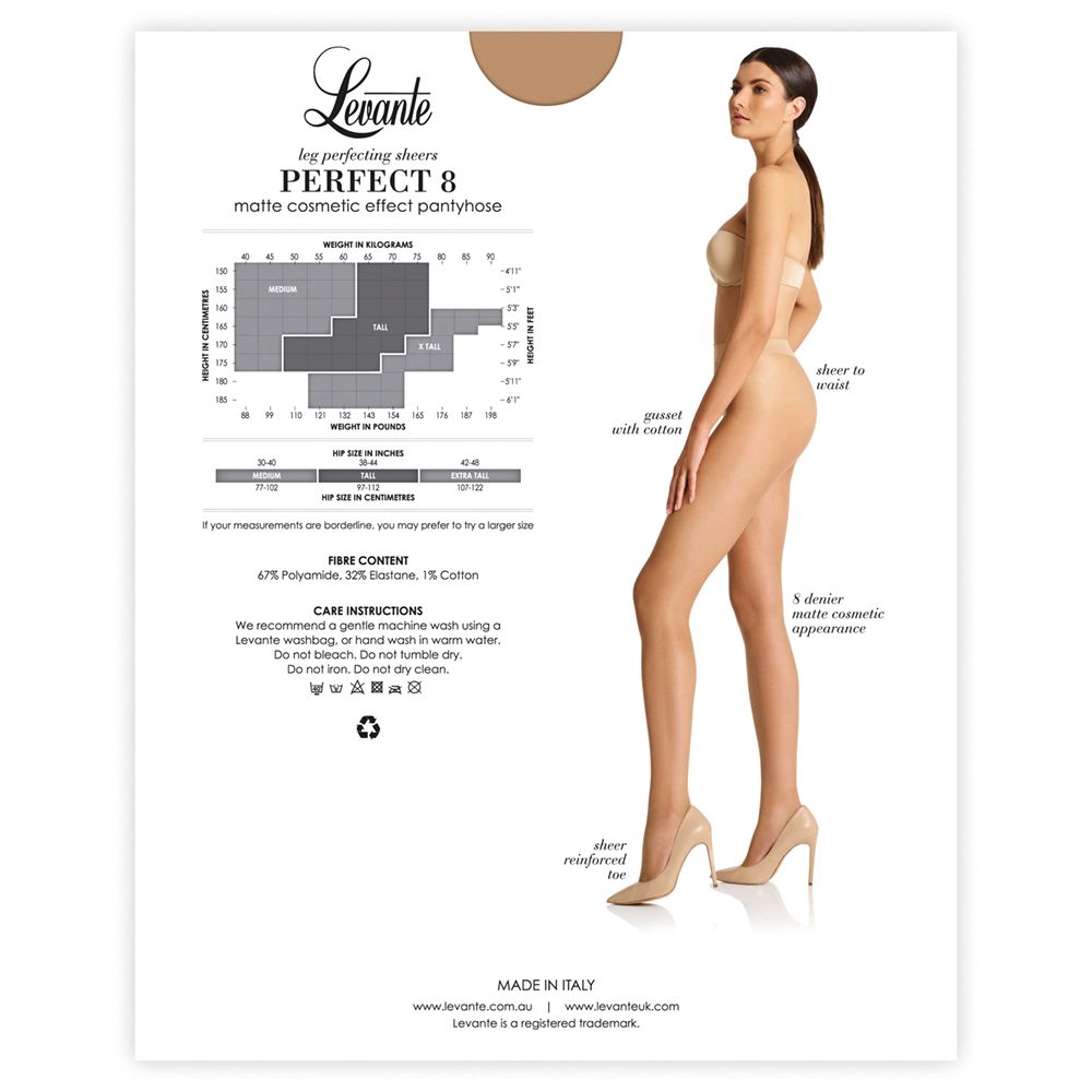 Levante Perfect 8 - Pantyhose  Available at Illusions Lingerie