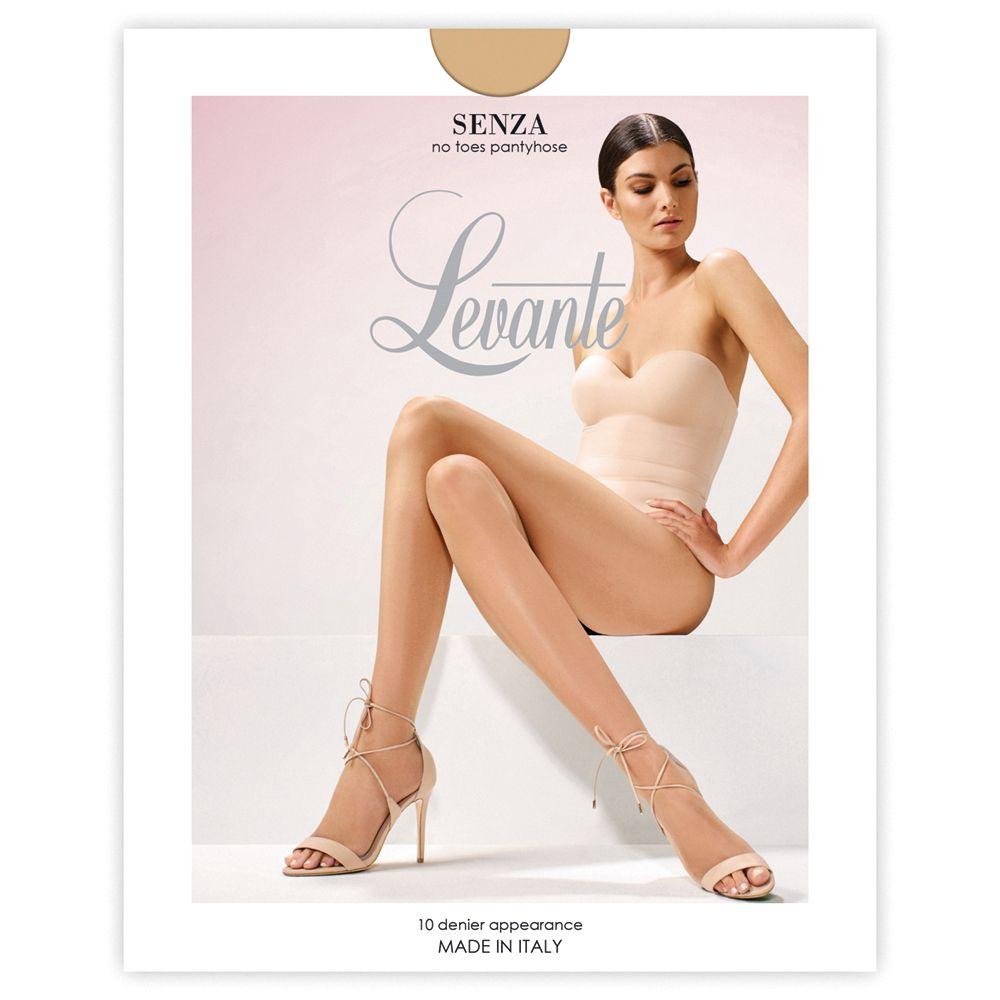 Levante Senza No Toes LEVPUNUNT - Pantyhose Suede / Medium  Available at Illusions Lingerie