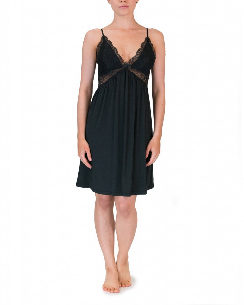 Love & Lustre Butterfly Short Nightdress LL658 - Nighties Black / 14 / L  Available at Illusions Lingerie