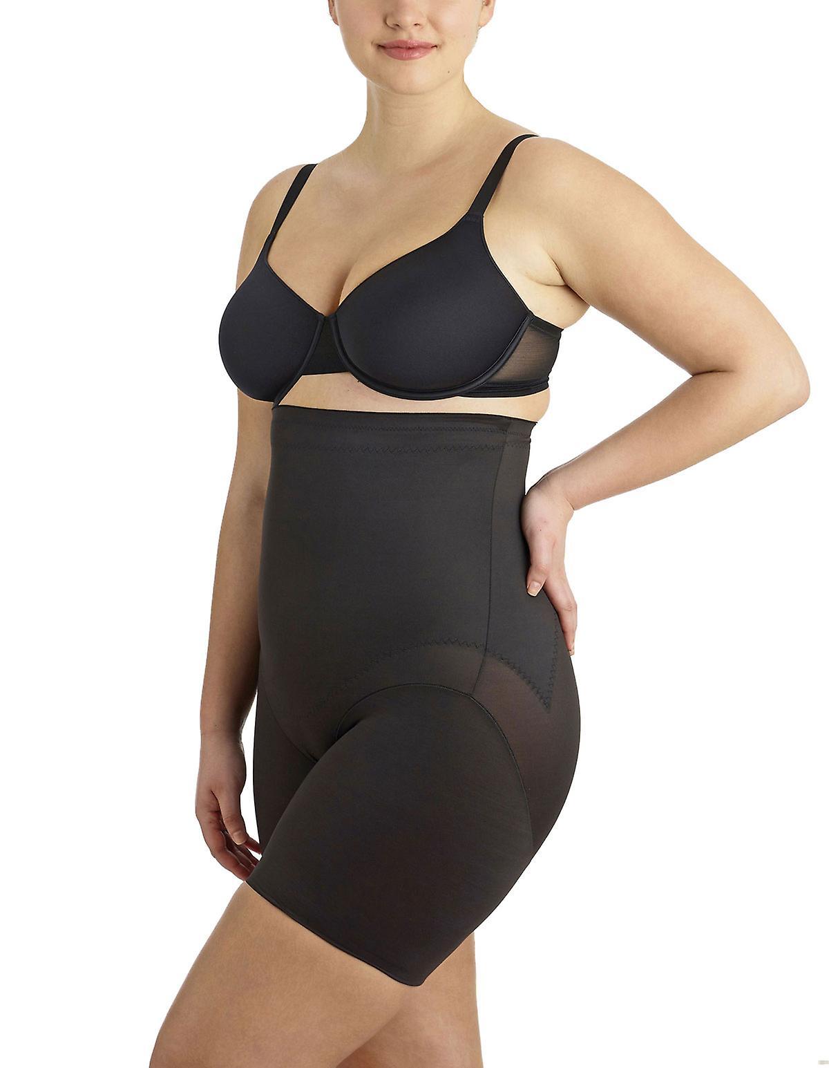 Miraclesuit Plus Flexible Fit Hi Waist Thigh Slimmer 2939 - Shapewear Black / 16 / XL  Available at Illusions Lingerie