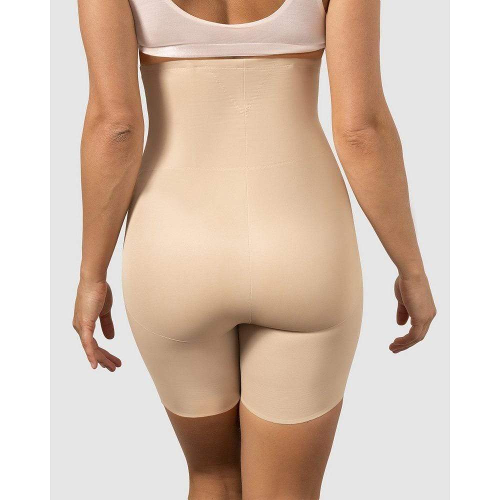 Post Surgery Body Shaper with Bust Half Thigh Leg Front Opening