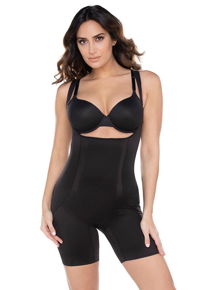 Miraclesuit Streamline Torsette Thigh Slimmer 2912 - Shapewear Black / 10 / S  Available at Illusions Lingerie