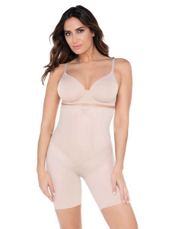 Miraclesuit Tummy Tuck High-Waist Thigh Slimmer 2419 - Shapewear Nude / 10 / S  Available at Illusions Lingerie