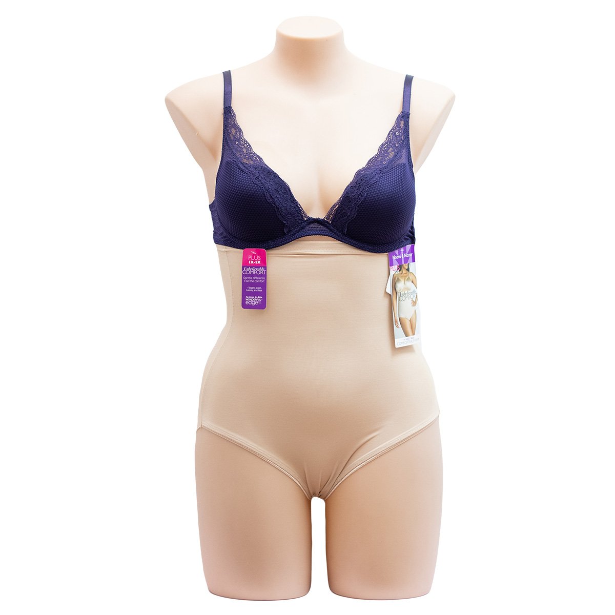 Naomi & Nicole Hi Waist Brief Comfortable Firm 7775 - Shapewear Nude / 16 / XL  Available at Illusions Lingerie