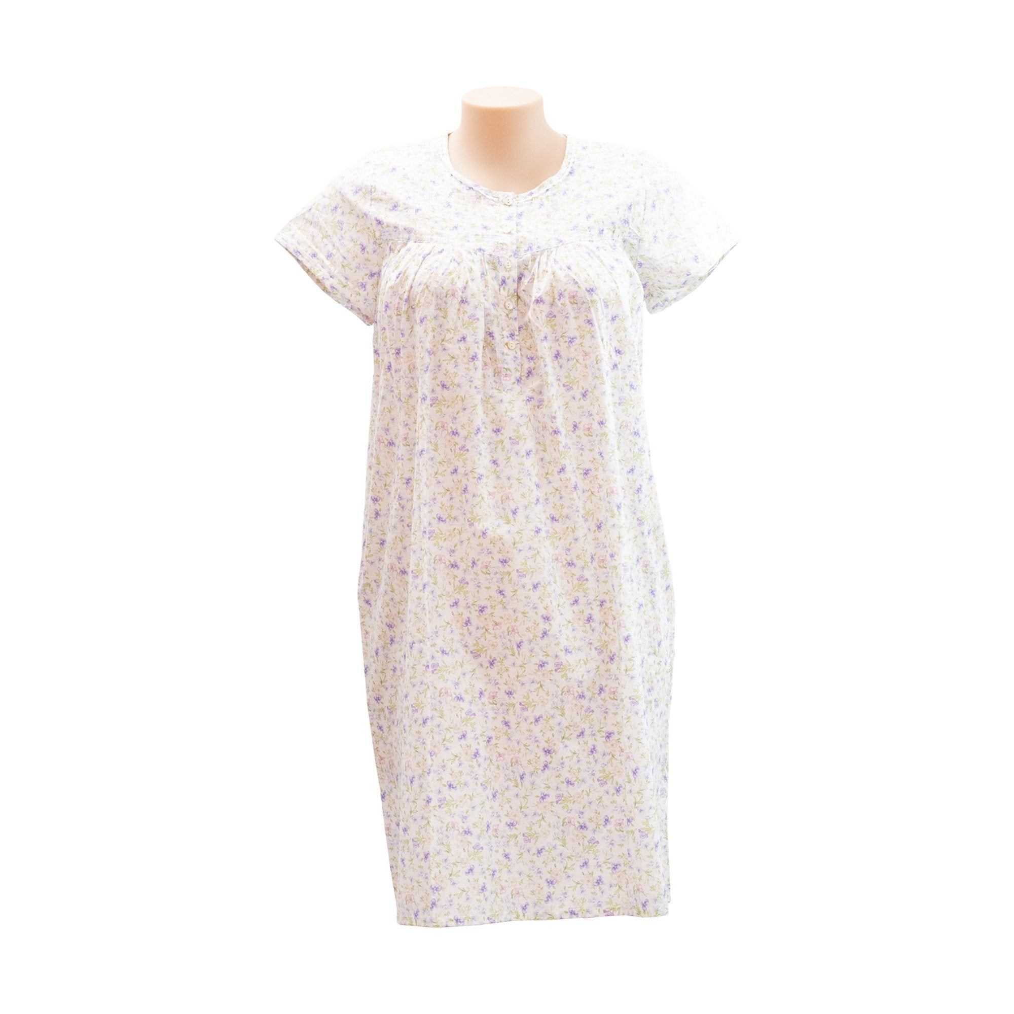 Schrank Cotton Floral Nightie SK212 - Nighties Bluelac / 10 / S  Available at Illusions Lingerie