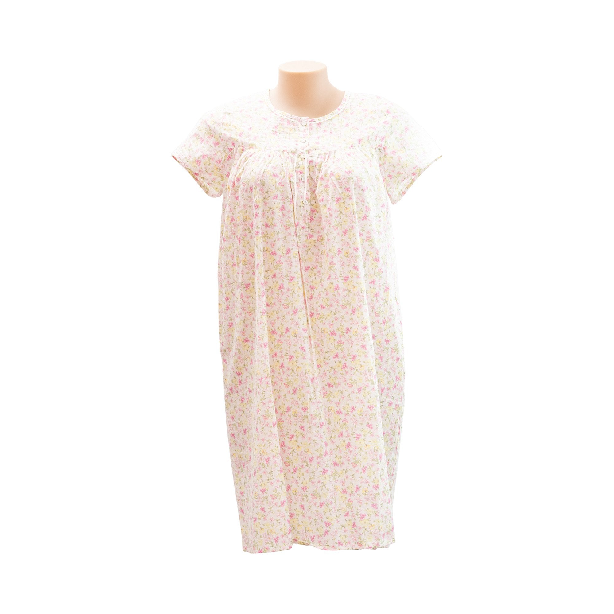 Schrank Cotton Floral Nightie SK212 - Nighties Pink / 10 / S  Available at Illusions Lingerie