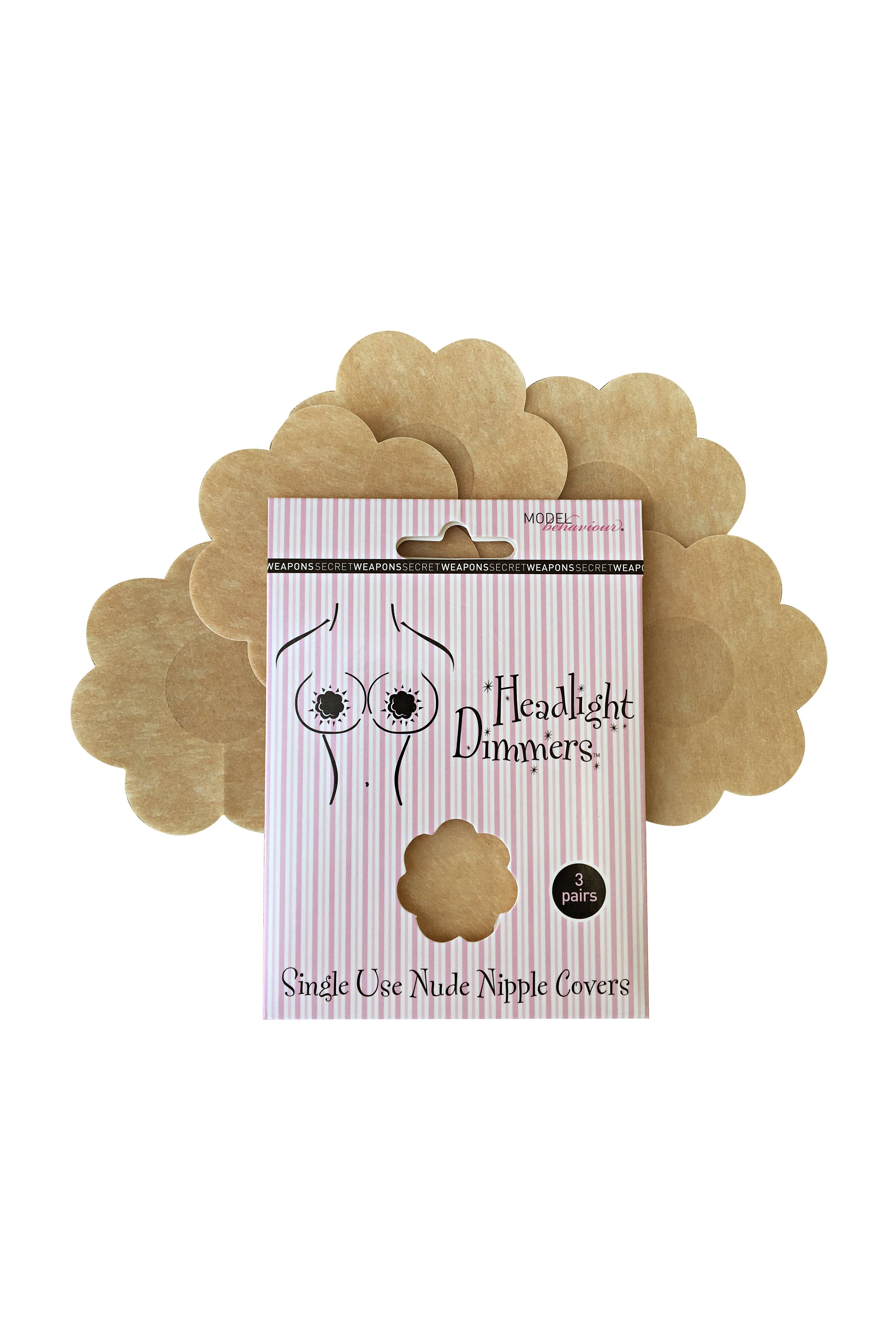 Secret Weapons Adhesive Nipple Covers - 3 Pack SW043 - Adhesives Nude / One Size  Available at Illusions Lingerie