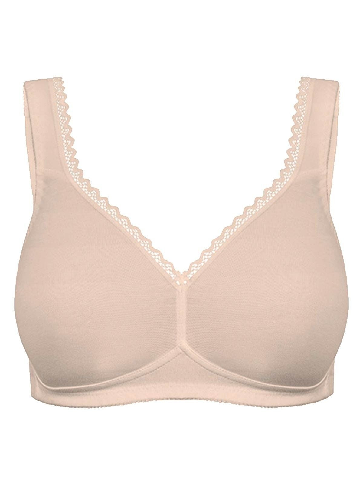 Tezspire Women's Solid Cotton Wirefree Full Lightweight Coverage Regular  Wear Sports Bra (SE_5110_Skin_30)