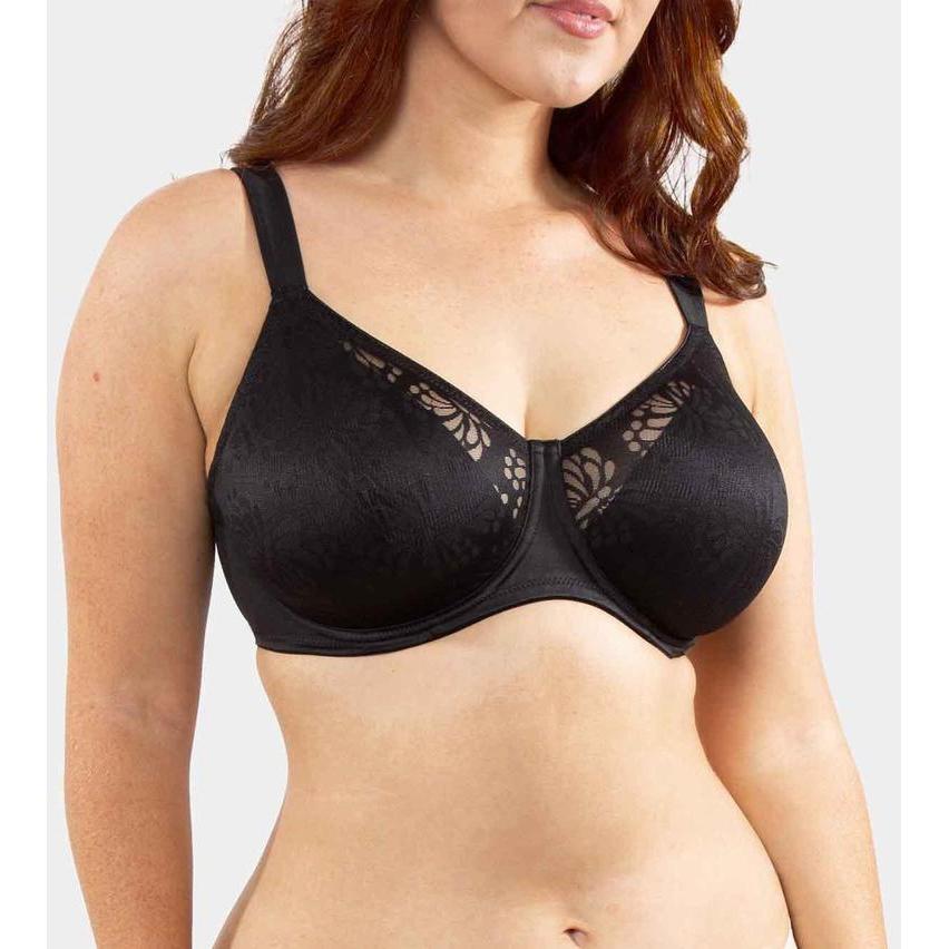 Lacy Cup Underwire Bra Black 36 38 40 42 C D DD 8310- Down to the
