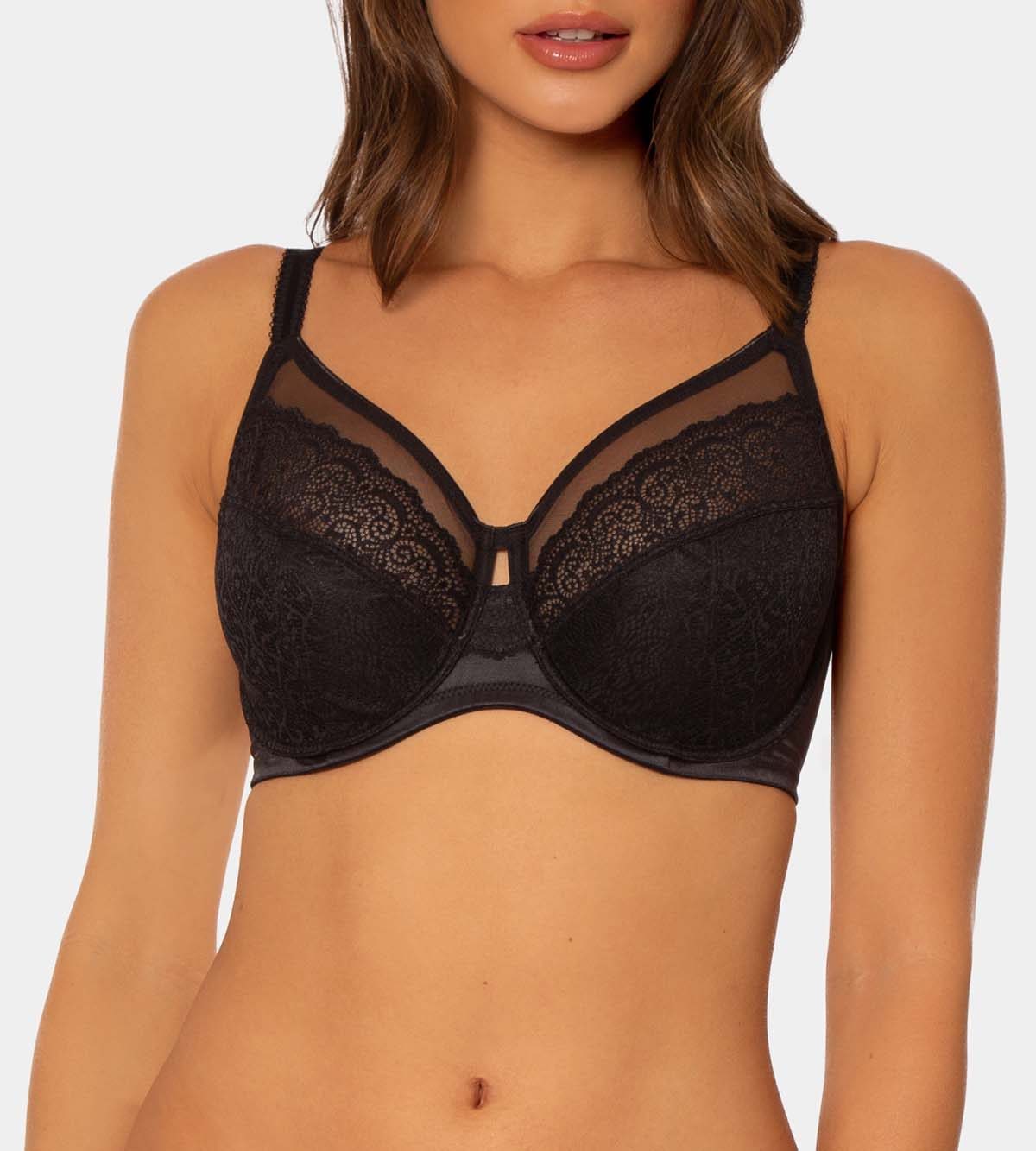Triumph Sheer Wired 10203155 - Underwire Bra Black / 12C  Available at Illusions Lingerie
